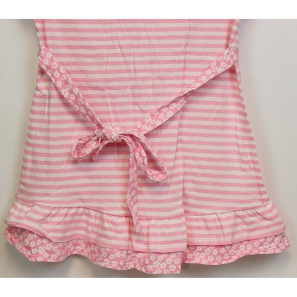 2010s Justice 2pc T-Shirt Leggings sz 10/12 Stripes Flowers Rhinestones Ruffles - Picture 7 of 12